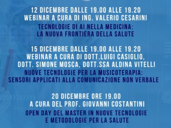 • Webinar e Open Day Online – Dicembre 2023